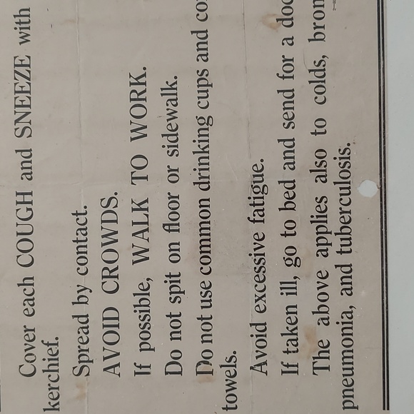 Original Vintage US public health medical warning sign. Conversation piece - Picture 4 of 4